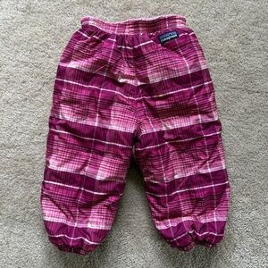 Patagonia Pink Plaid Reversible Snowball Pants